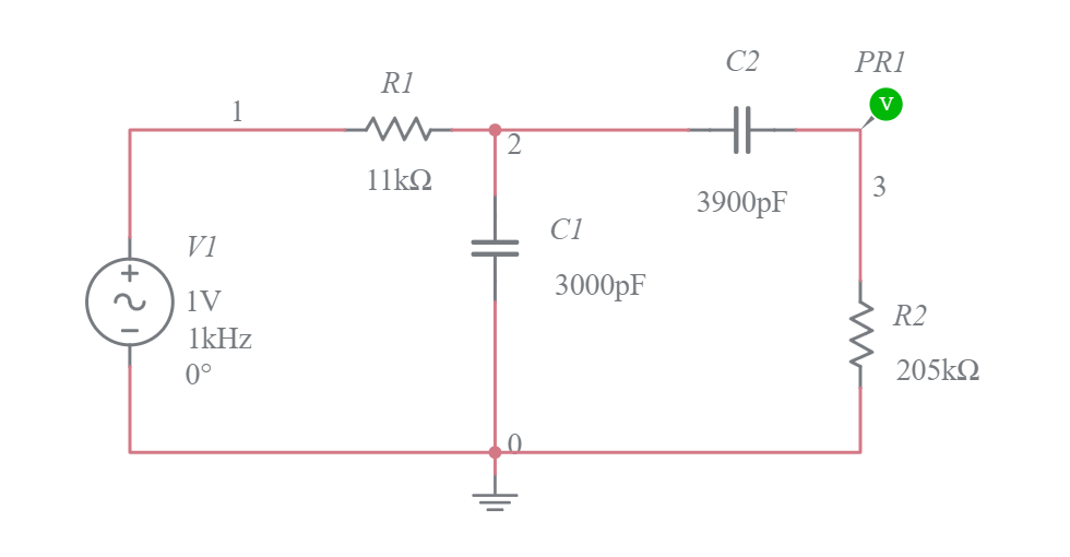 Band Pass Filter Schematic Diagram