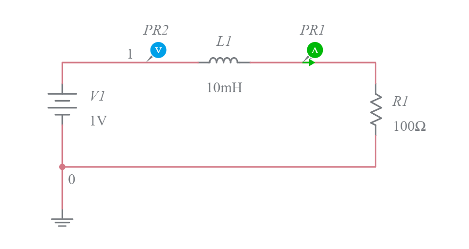 LR time constant Multisim Live