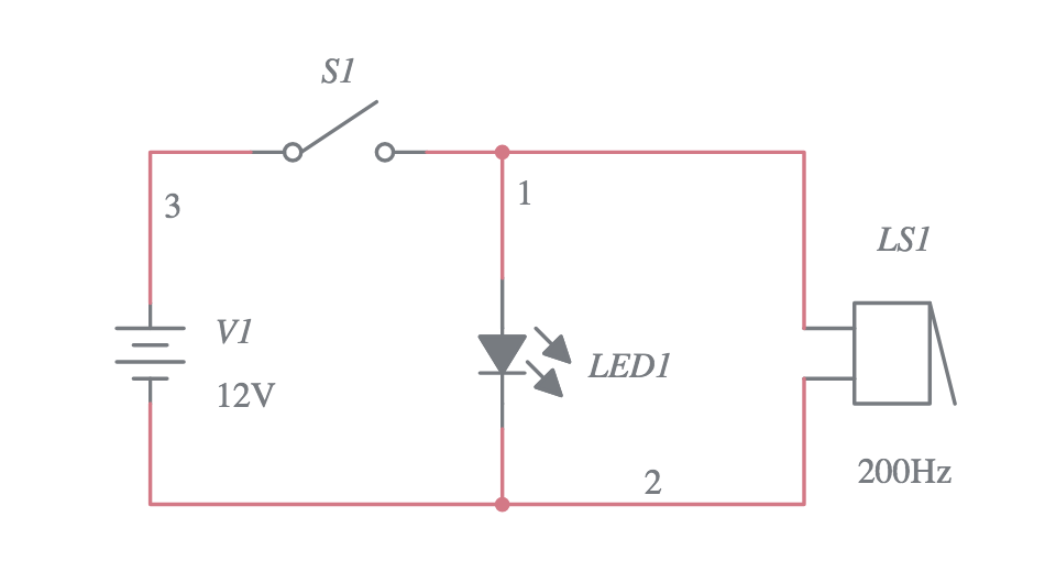 burglar alarm circuit 1 Multisim Live