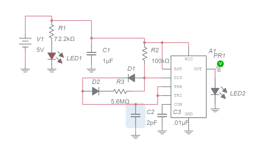 555 Pulse Generator Multisim Live