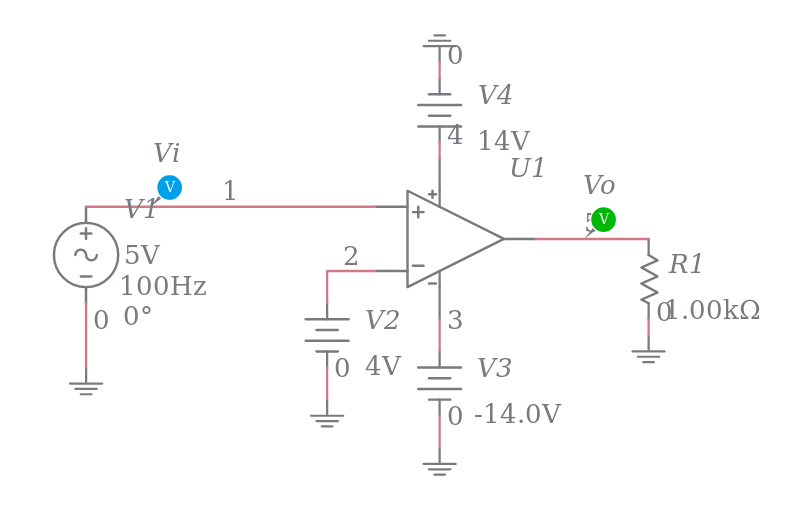 Simple Comparator Multisim Live