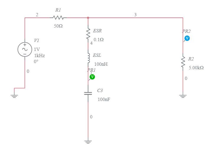 Bypassing Capacitor Multisim Live