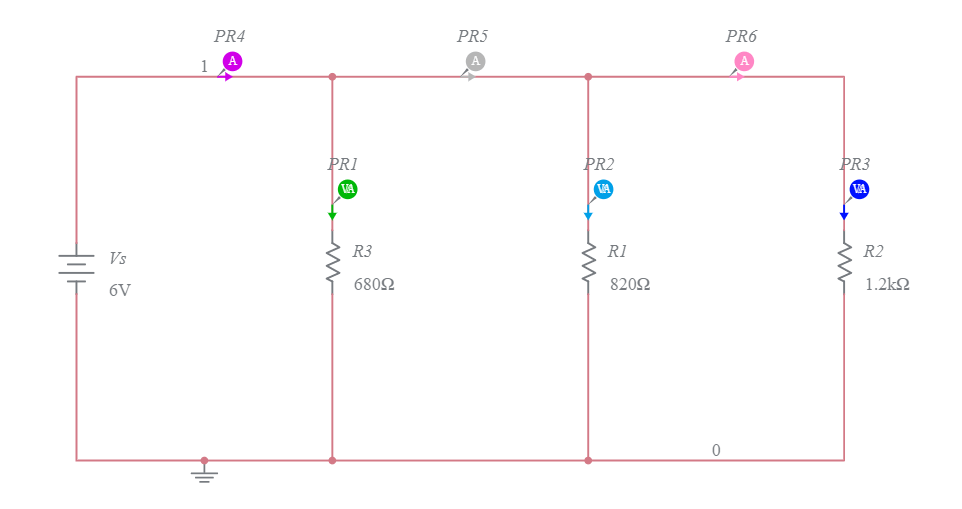 Lab 6 Parallel circuits Multisim Live