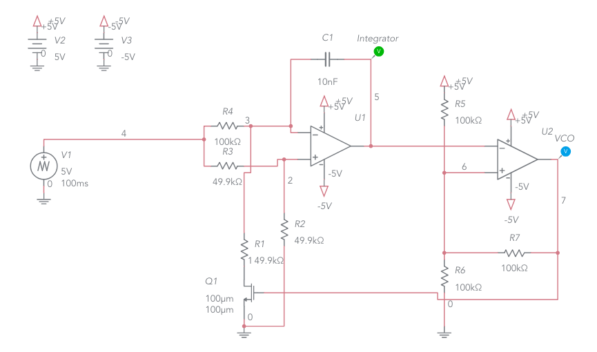 Example Voltage Controlled Oscillator Multisim Live
