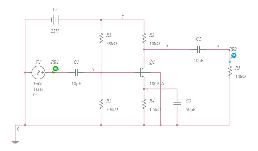 CLASS A Power Amplifier Multisim Live
