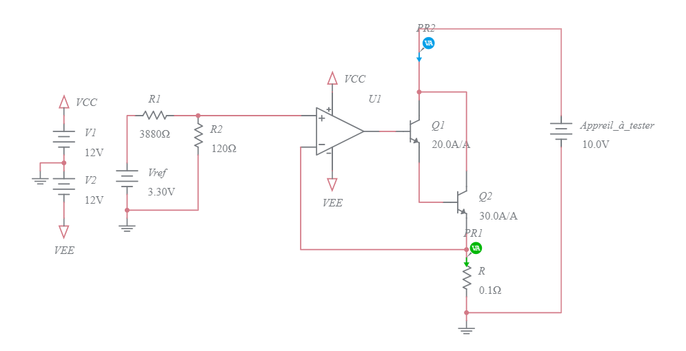 Electronic Dummy Load BJT 01 Multisim Live