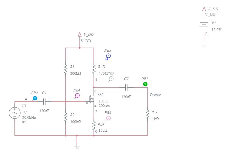 MOSFET Audio Amplifier Multisim Live