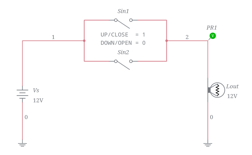 SPST Switch Model Of OR Gate Multisim Live