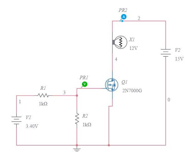 MOSFET as a Switch Multisim Live