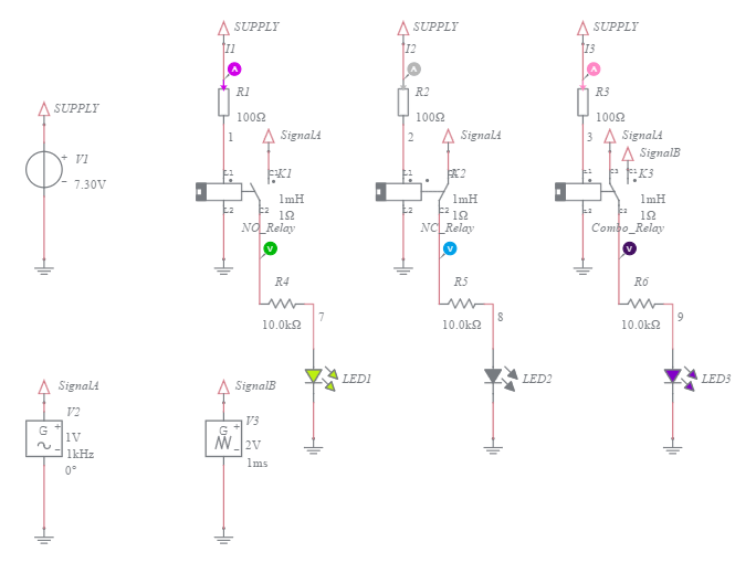 Relay Action Multisim Live