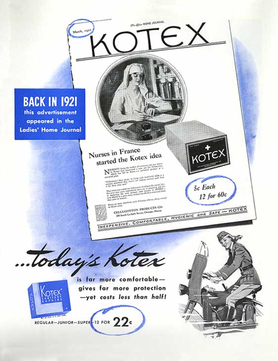 Kotex ad, U.S.A., July 1942, at MUM