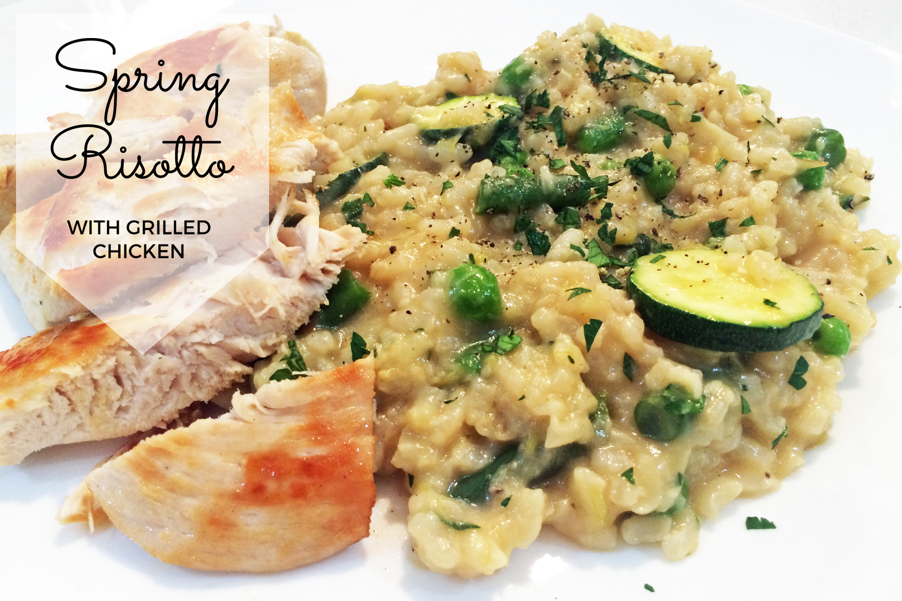 Spring Risotto with Grilled Chicken Recipe Mum's Lounge