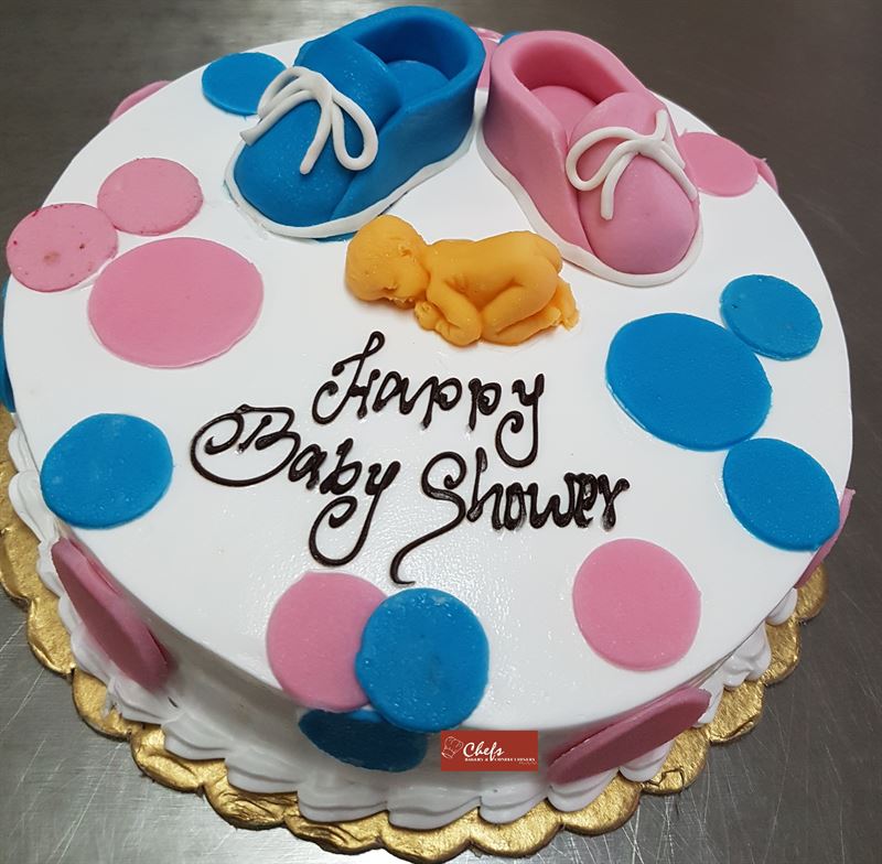 Baby Shower Chocolate Cake (1 kg) from Chefs Bakery Send Gifts and