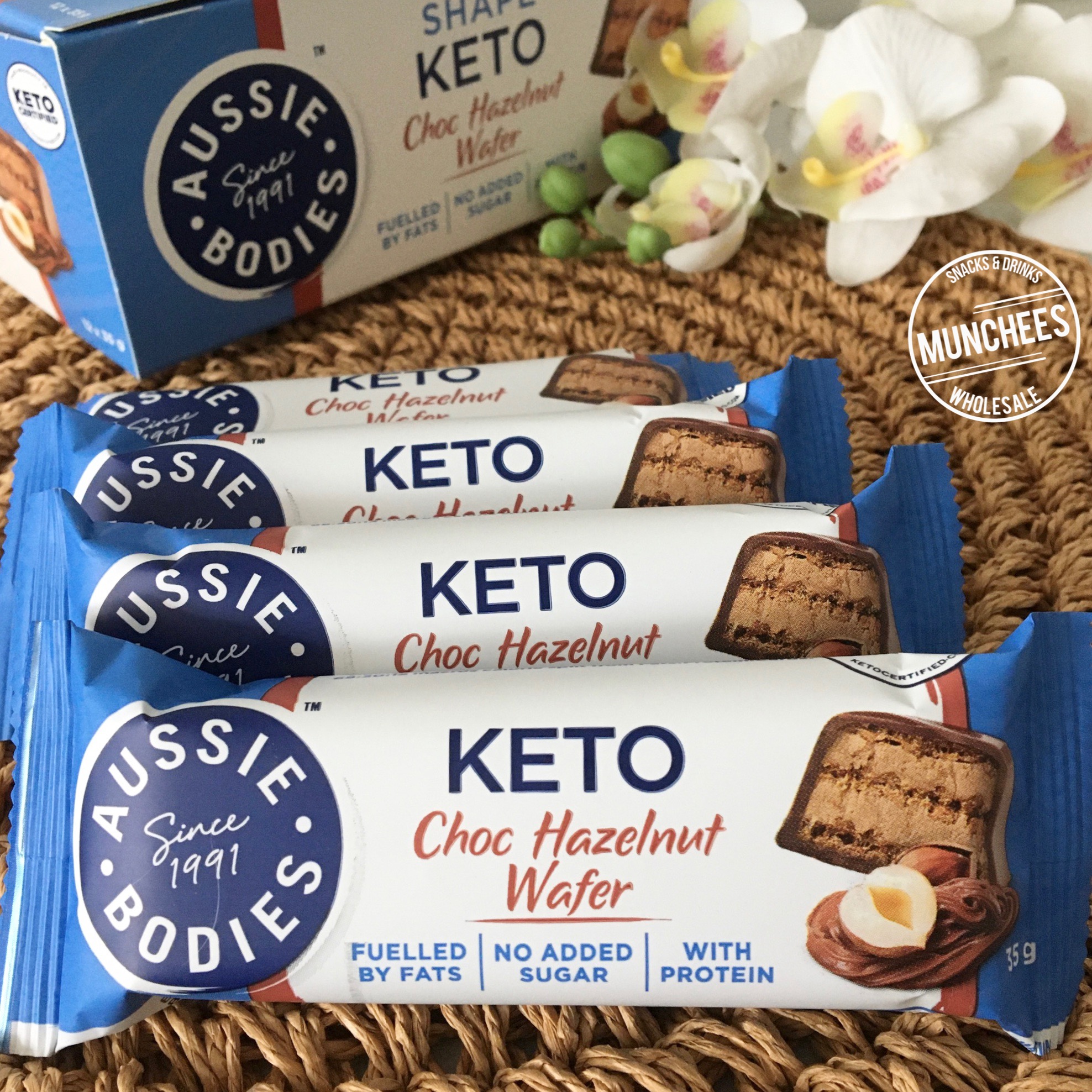 Aussie Bodies Keto Cookies & Cream 35g Munchees Wholesale