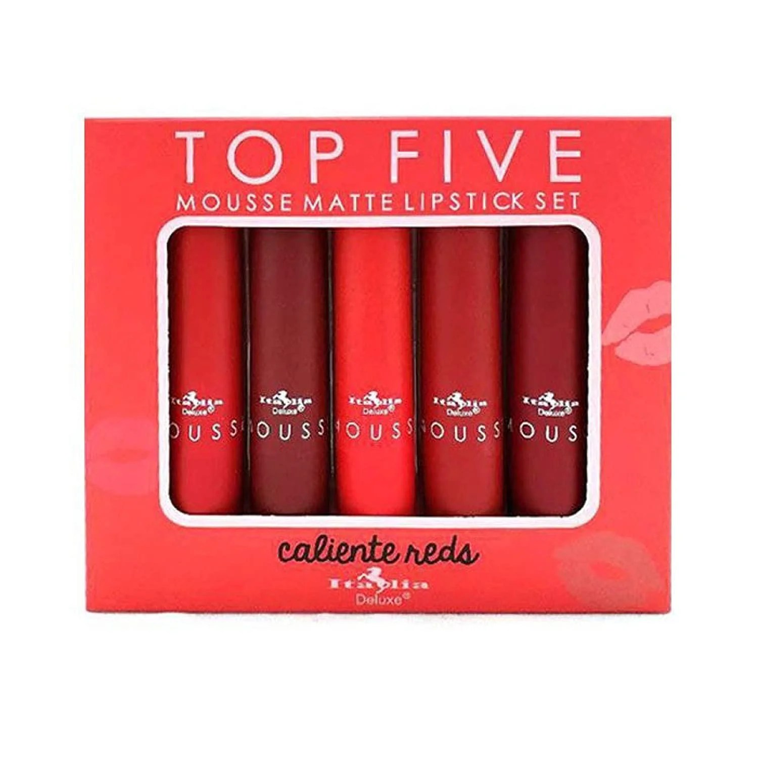 Kit de 5 Labiales en Barra Caliente Reds Italia Deluxe Mundo Compras