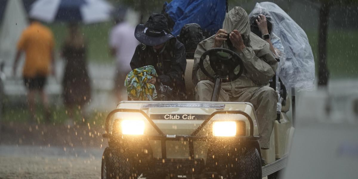 Bad weather delayed the closing of the second day of The Players