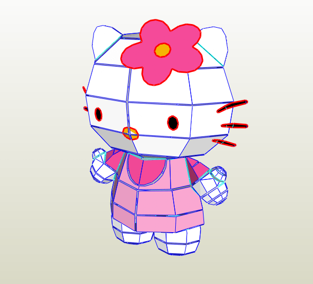 Hello Kitty Papercraft Gratis Papercraft Gratis