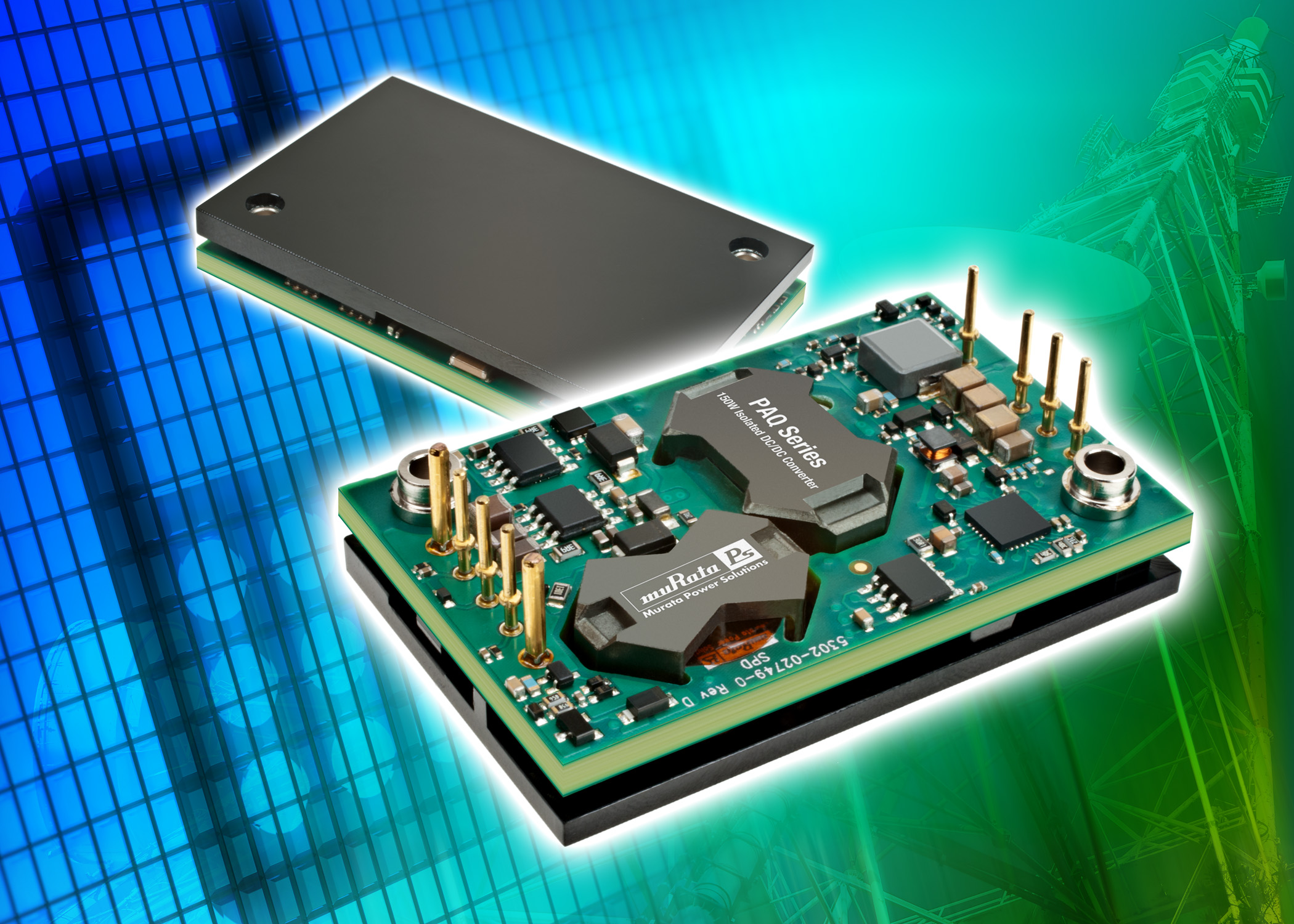 PAQ 150W DCDC converter suits micro cell transmitter and power