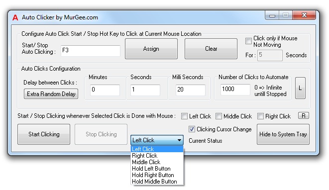 Application Master Auto Clicker by MurGee v1.3 (Incl. Crack)