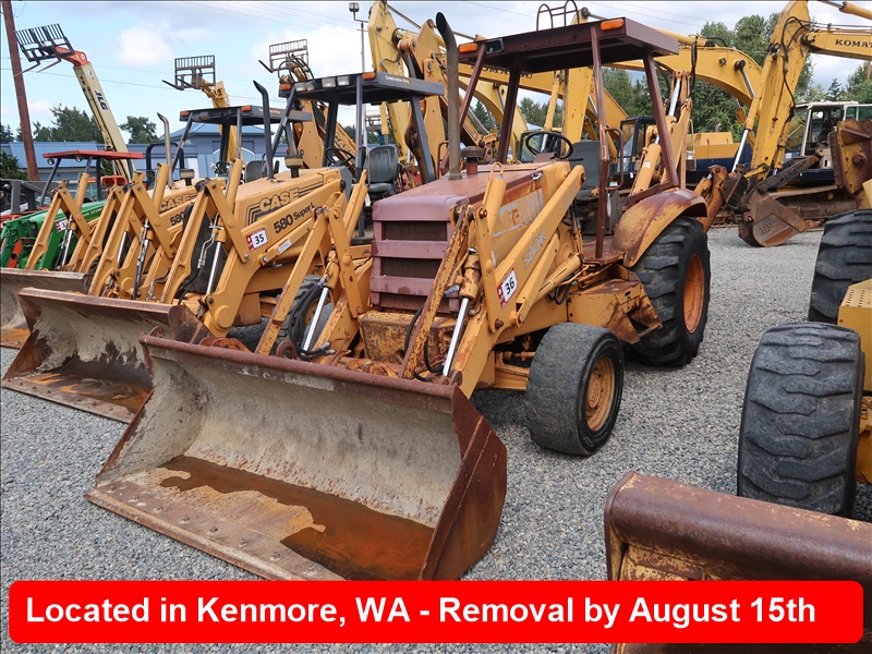 1987 CASE 580K KENMORE HEAVY EQUIPMENT, CONTRACTORS EQUIPMENT