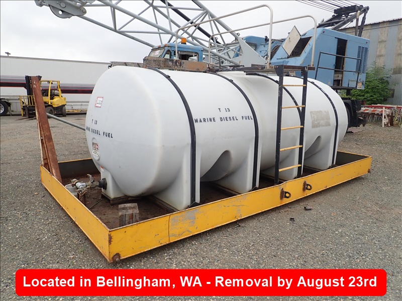 4,000 GAL POLY FUEL TANK W/4,000 GALLONS OF MARINE DIESEL & CONTAINMENT