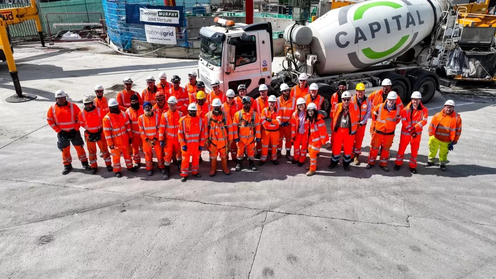 Record CementFree Concrete Pour at London Power Tunnels