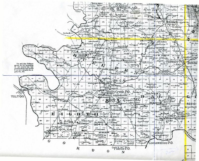 Murray County Museum Murray Households From 1893 Map