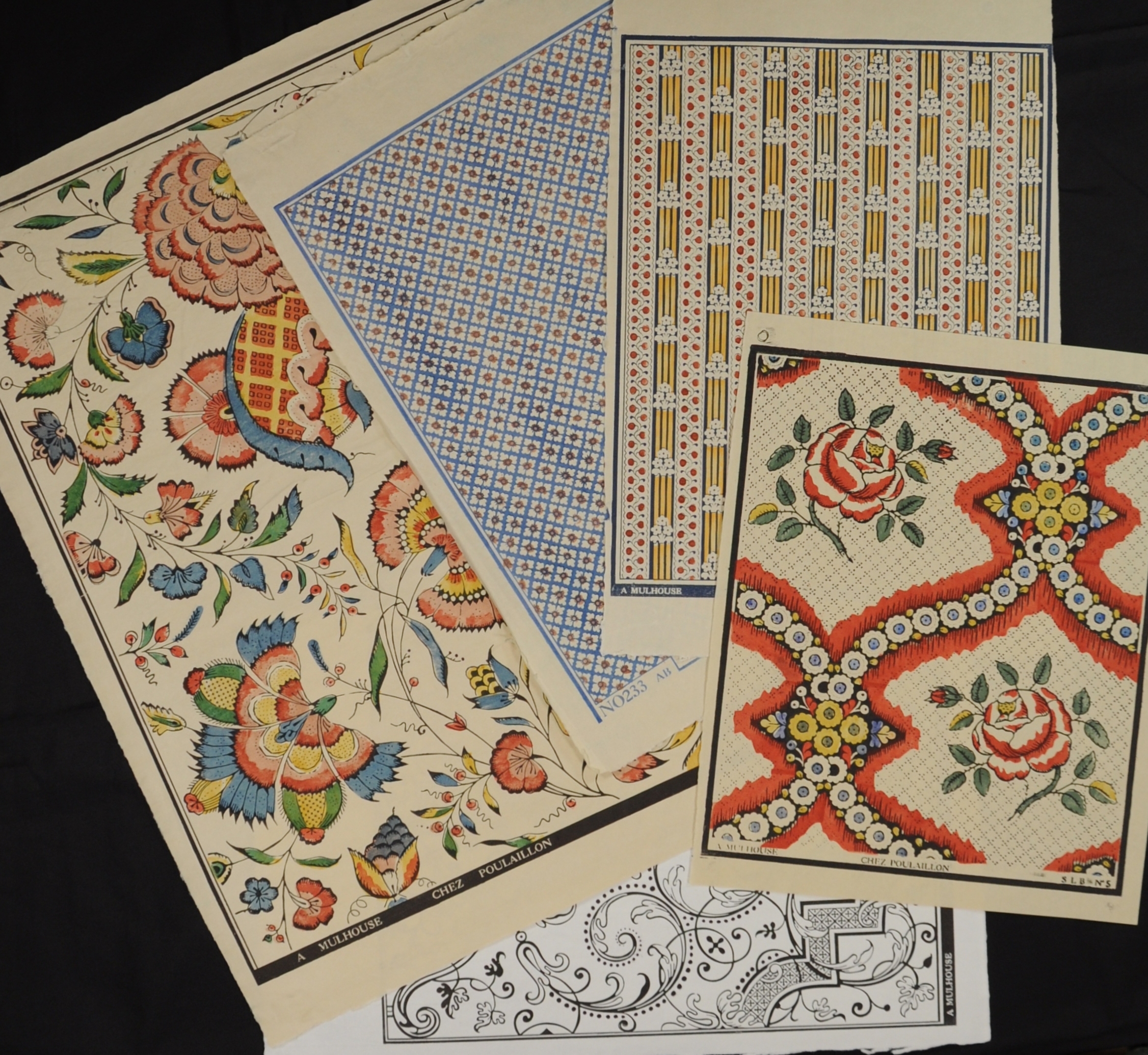 Papiers Dominotes De L Atelier Poulaillon Mulhouse France Musee Du Papier Peint Rixheim France