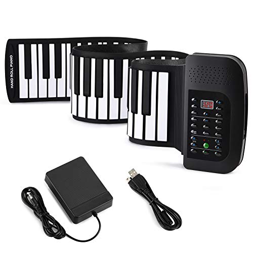 Donner Roll Up Piano Keyboard 88 Keys,Portable with Pedal for Beginners