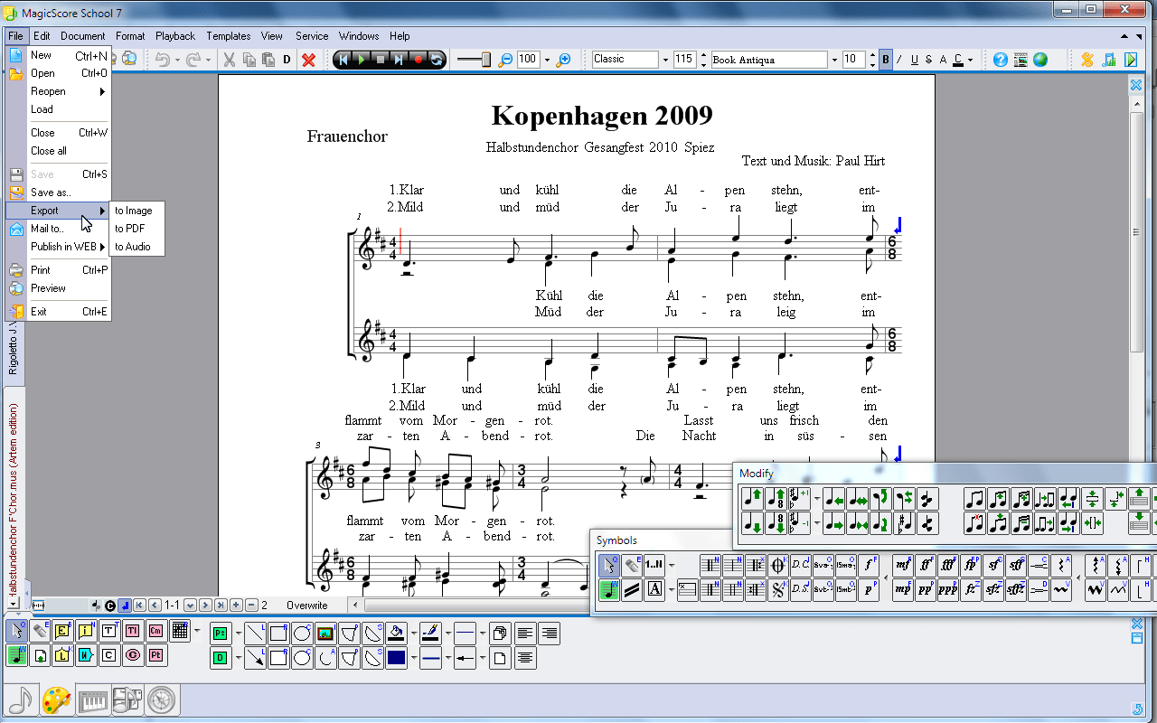 Music Notation and Music Writing Software MagicScore School 7