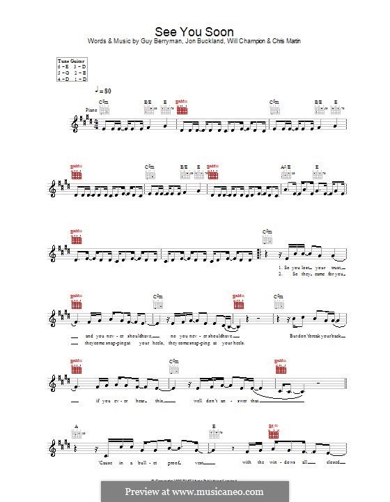 See You Soon (Coldplay) by C. Martin, G. Berryman, J. Buckland, W