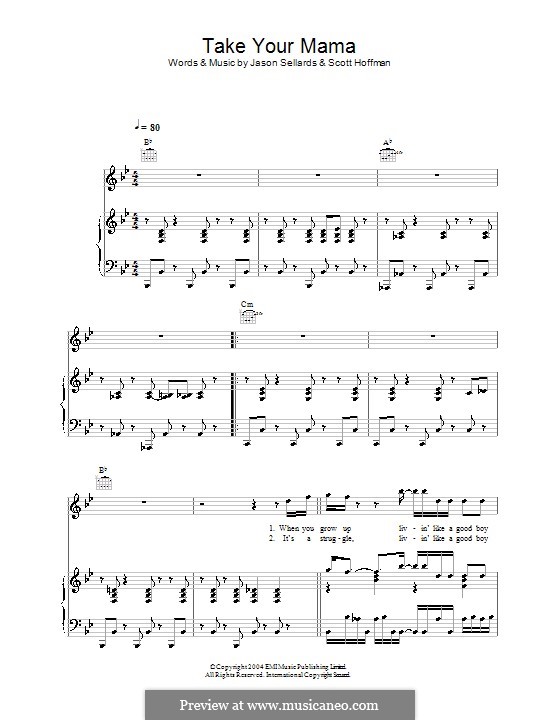 Take Your Mama (Scissor Sisters) by J. Sellards, S. Hoffman on MusicaNeo