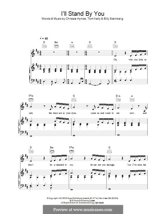 I'll Stand By You (The Pretenders) by B. Steinberg, C. Hynde, T. Kelly