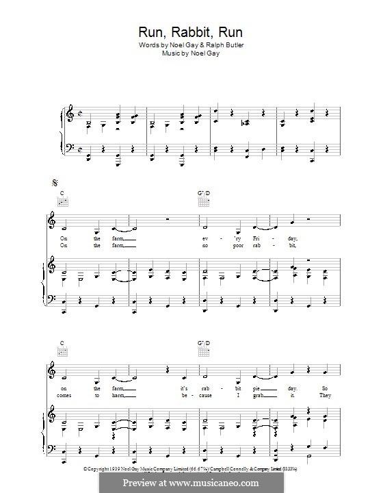 Run, Rabbit, Run by N. Gay sheet music on MusicaNeo