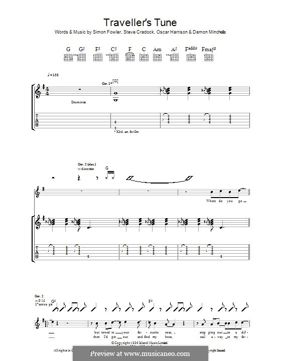Travellers Tune (Ocean Colour Scene) by D. Minchella, O. Harrison, S