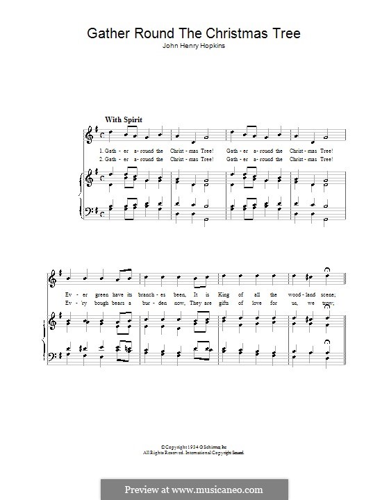 Gather Around the Christmas Tree by J.H. Hopkins Jr. on MusicaNeo