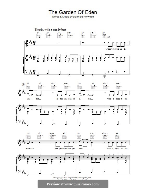 The Garden of Eden by D. Norwood sheet music on MusicaNeo