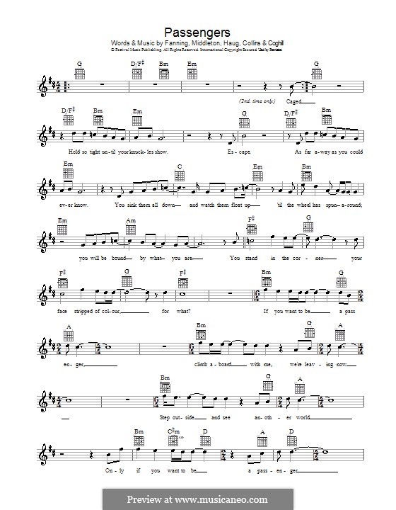 Passengers (Powderfinger) by B. Fanning, D. Middleton, I. Haug, J