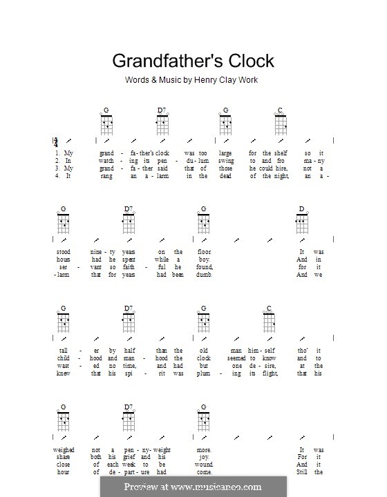 Grandfather's Clock by H.C. Work free download on MusicaNeo