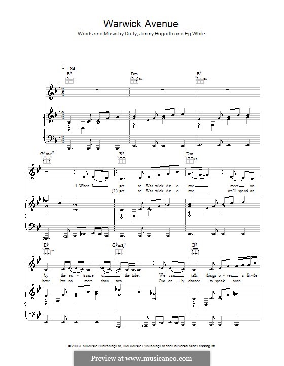Warwick Avenue (Duffy) by J. Hogarth, A. Duffy, Eg White on MusicaNeo