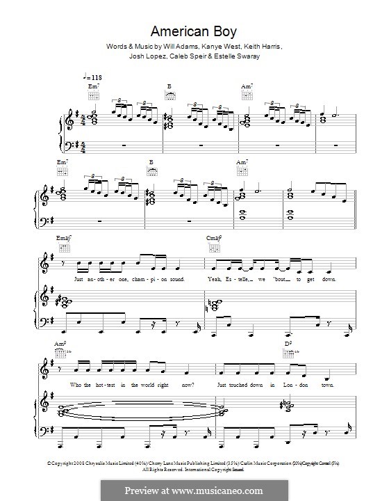 American Boy Guitar Chords