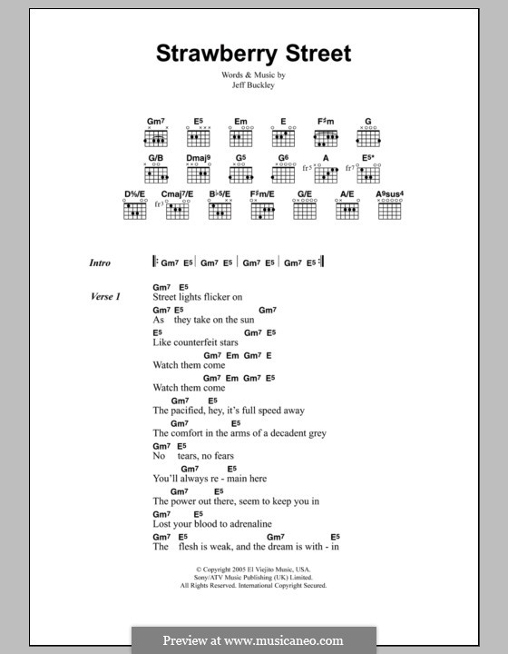 Strawberry Street by J. Buckley sheet music on MusicaNeo