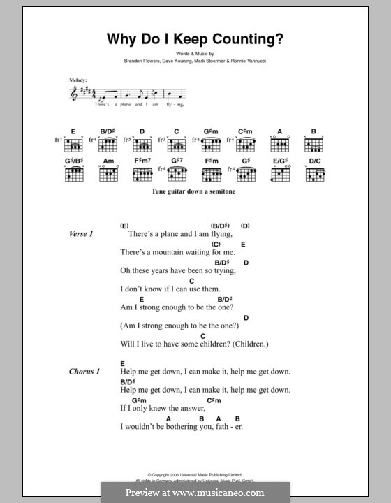 Why Do I Keep Counting (The Killers) by B. Flowers, D. Keuning, M