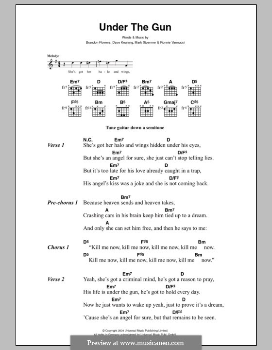 Under the Gun (The Killers) by B. Flowers, D. Keuning, M. Stoermer, R