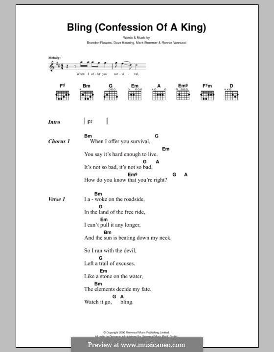 Bling (Confession of a King) by B. Flowers, D. Keuning, M. Stoermer, R