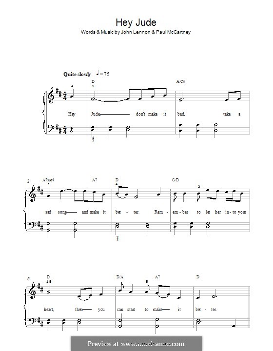 Hey Jude (The Beatles) by J. Lennon, P. McCartney on MusicaNeo