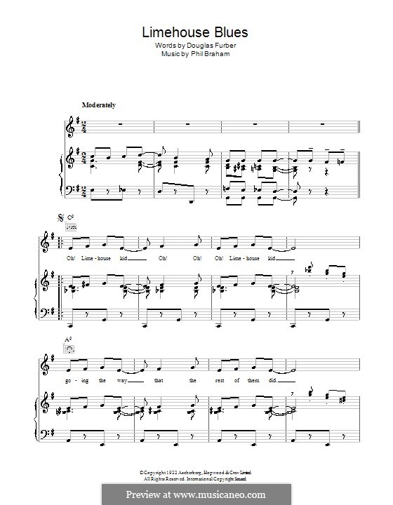 Limehouse Blues by P. Braham sheet music on MusicaNeo