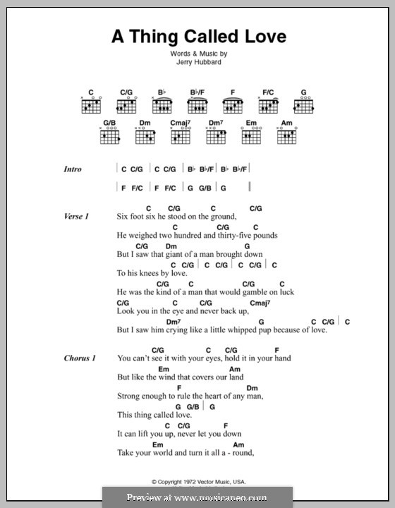 A Thing Called Love by J. Hubbard sheet music on MusicaNeo
