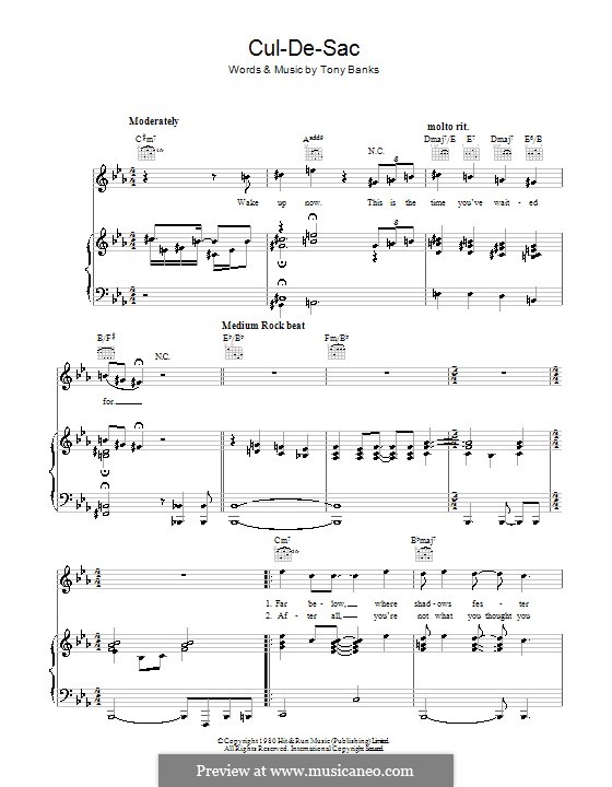 CulDeSac (Genesis) by T. Banks sheet music on MusicaNeo