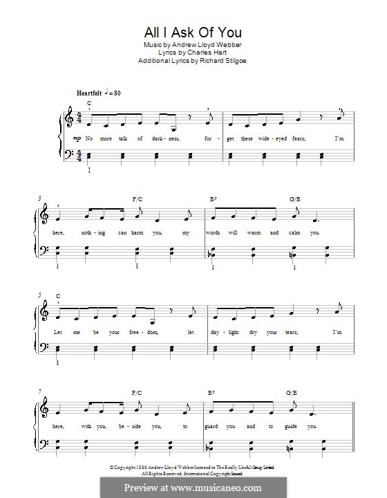 All I Ask of You (The Phantom of the Opera) by A.L. Webber